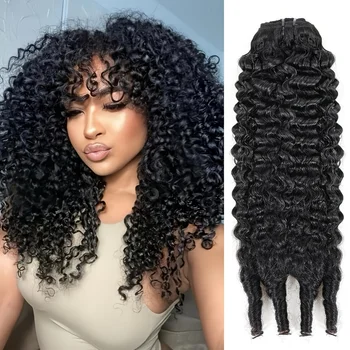 Burmese Curly Human Hair Bundles Human Hair Quality Deep Wave Raw Hair Weave Bundles Double Drawn Vietnamese Hair Extension 1