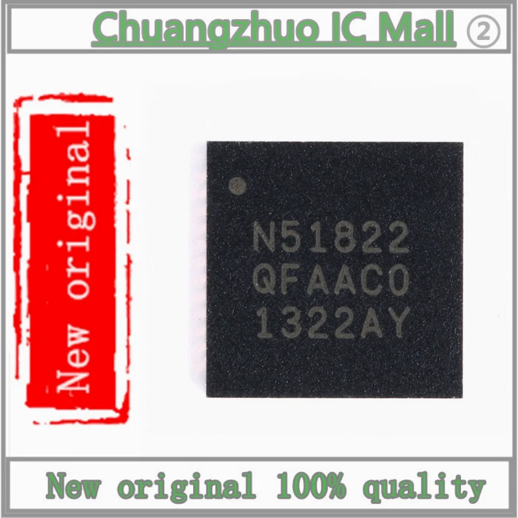 

10PCS/lot New original NRF51822-QFAA NRF51822-QFAA-R N51822 QFN-48-EP(6x6) Microcontroller Units (MCUs/MPUs/SOCs) ROHS