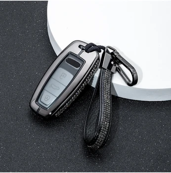 Custodia protettiva per telecomando in metallo TPU per Audi A6 A7 A8 e-tron Q5 Q8 C8 D5 Design Protector Fob accessori auto - Custodia protettiva per telecomando in metallo TPU per Audi A6 A7 A8 e tron Q5