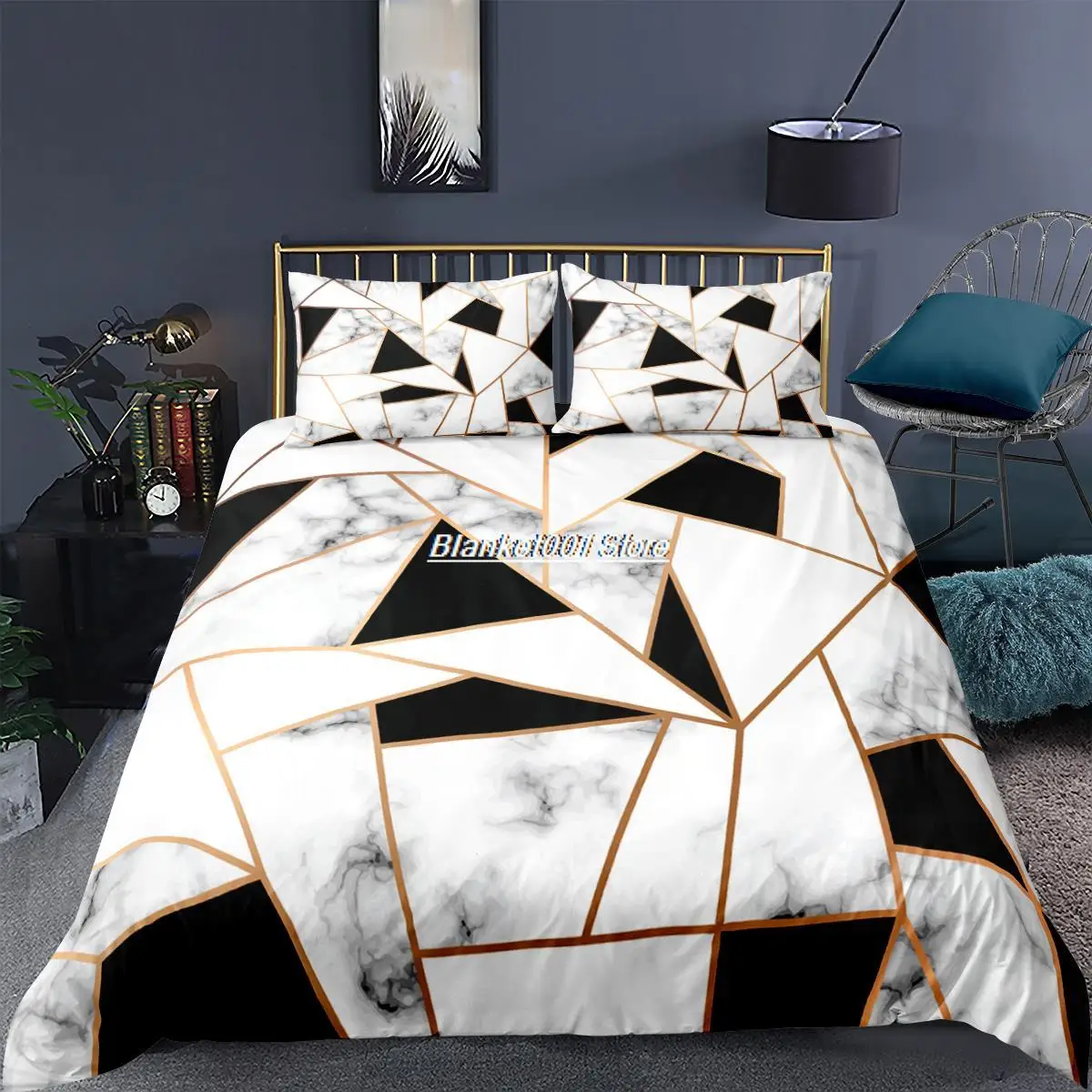 

3D Bedding Set Home Textile Marble patternDuvet Cover Quality Quilt Set Bedding Bedclothes Soft Lightweight Quality Quilt Cover
