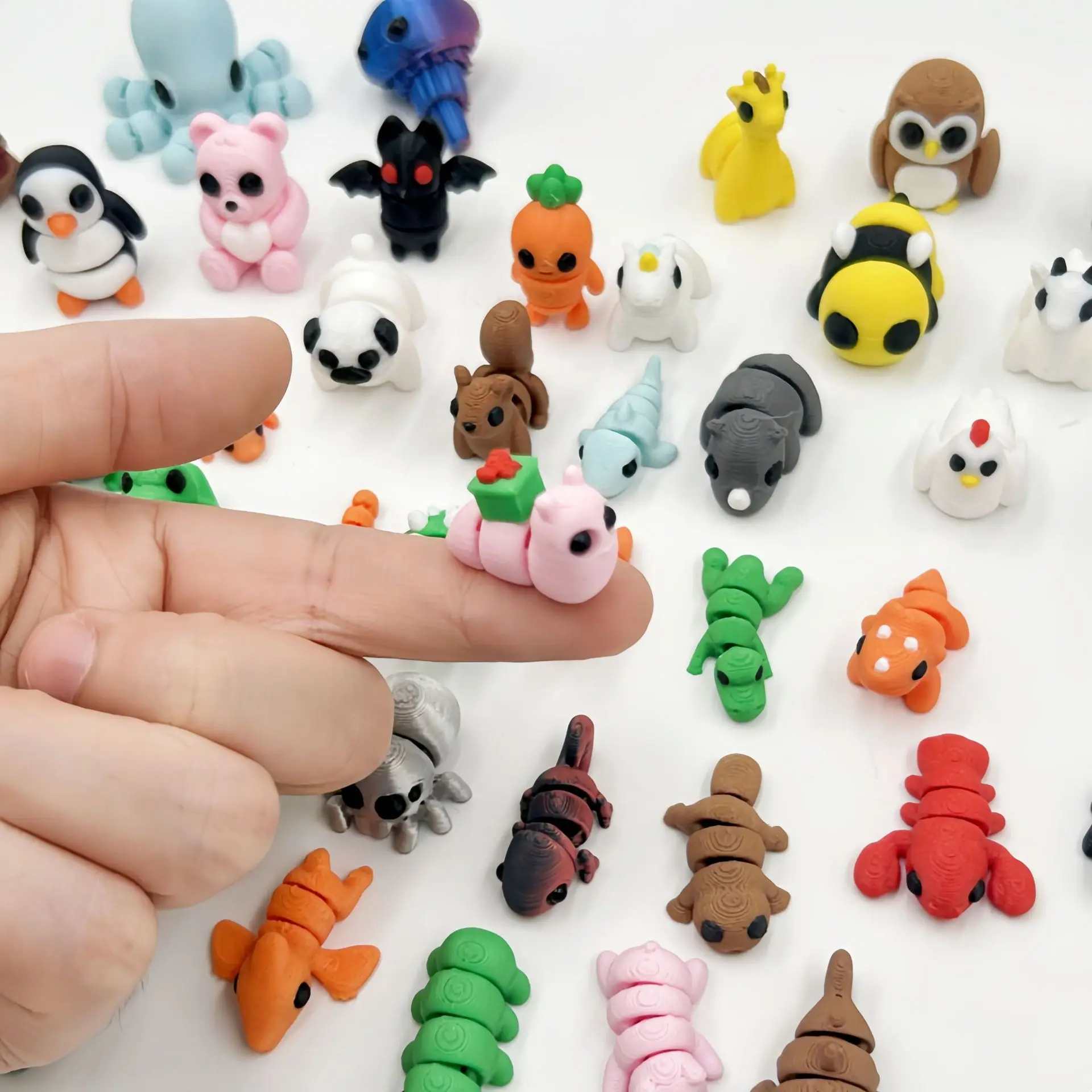 SET RANDOM animaletti Snodabile 3D da 4cm gadget per feste, eventi, natale o bomboniere 10 SET RANDOM animaletti Snodabile 3D da 4cm gadget per feste, eventi, natale o bomboniere - immagine 6