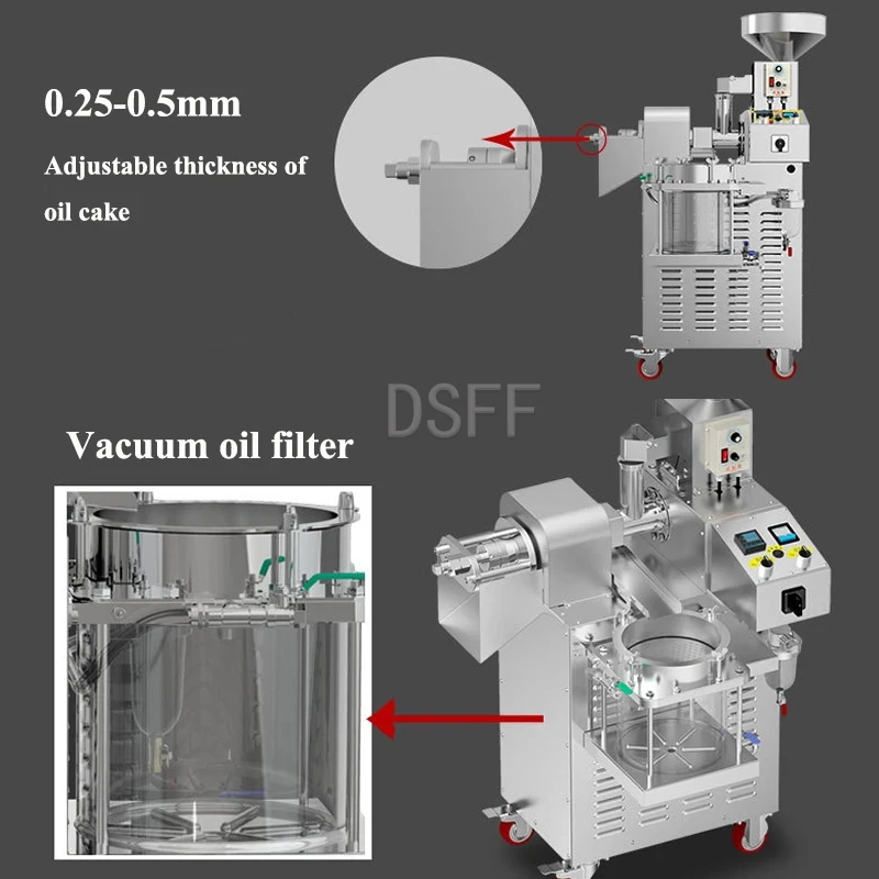 Professional Multifunctional Oil Press Commercial Olive Oil Press Vegetable Seed Oil Press 6