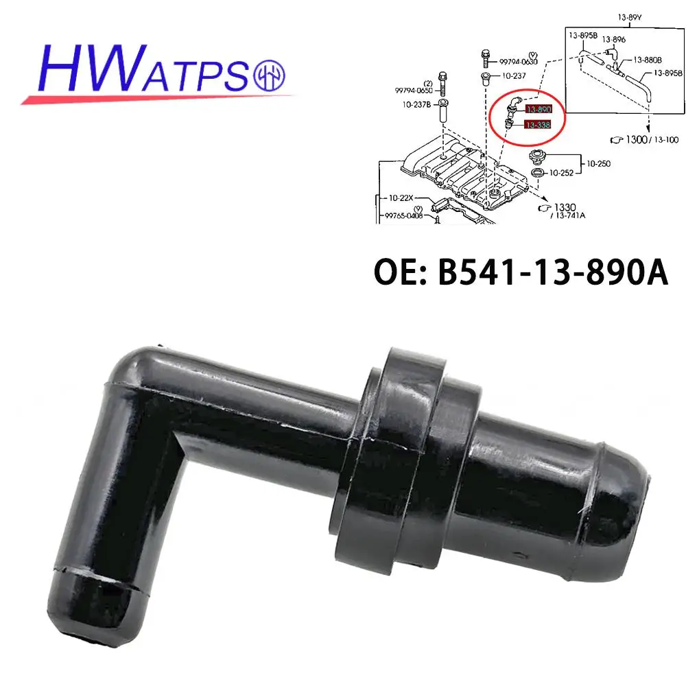Positive Crankcase Ventilation PCV Exhaust Valve 1/10 Pcs B541-13-890A 0450322 for Mazda 323 626 Miata MX-3 MX-6 Ford Aspire