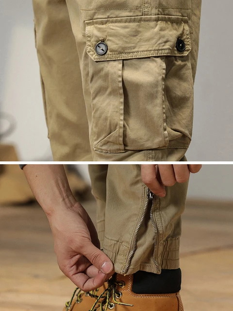 Zipper fly flap baggy cargo pants | HAYD India