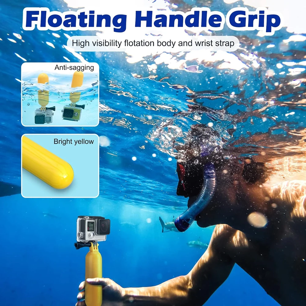 Accessories Kit Chest Head Helmet Strap Mount Adapter Floating Grip For GoPro Hero AKASO SJCAM Insta360 DJI Osmo Action Camera