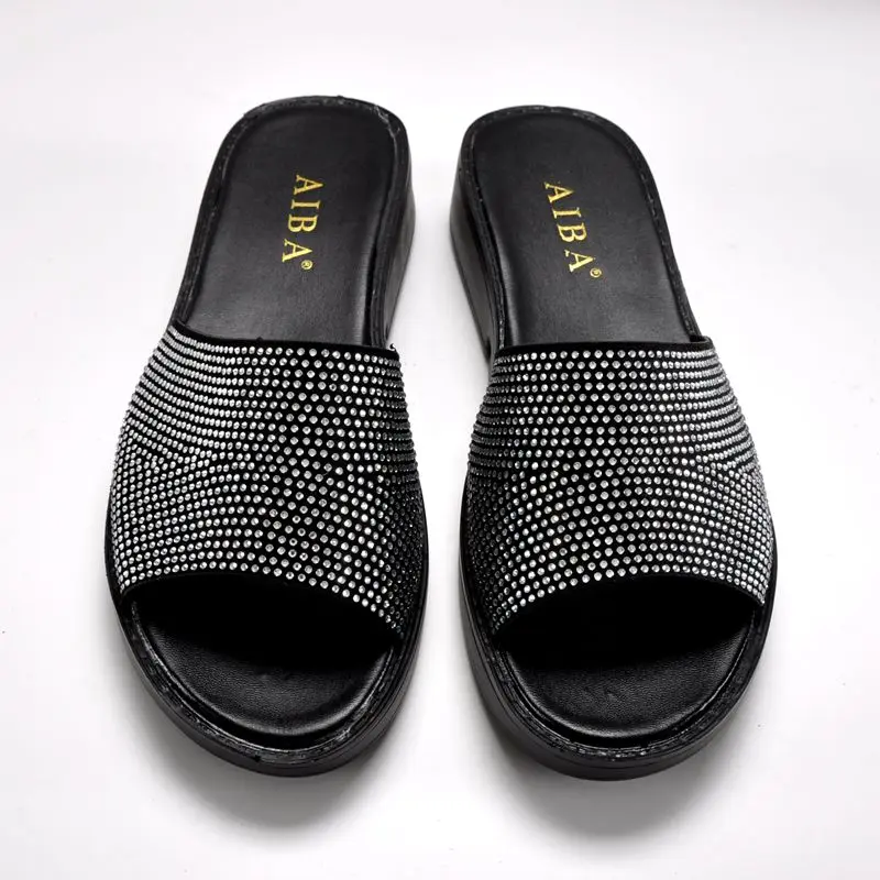 

Women Summer Big Size Shoes Flat Casual Indoor Outdoor Slipper For Beach Zapatos Mujer Designed Fat Foot Sandals