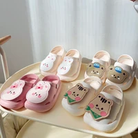 Fashion New Baby Children Home Slippers Cute Cartoon Animals Soft Sole Anti Slip Hole Shoes Boys Girls Kids Outdoor Beach Sandal 2