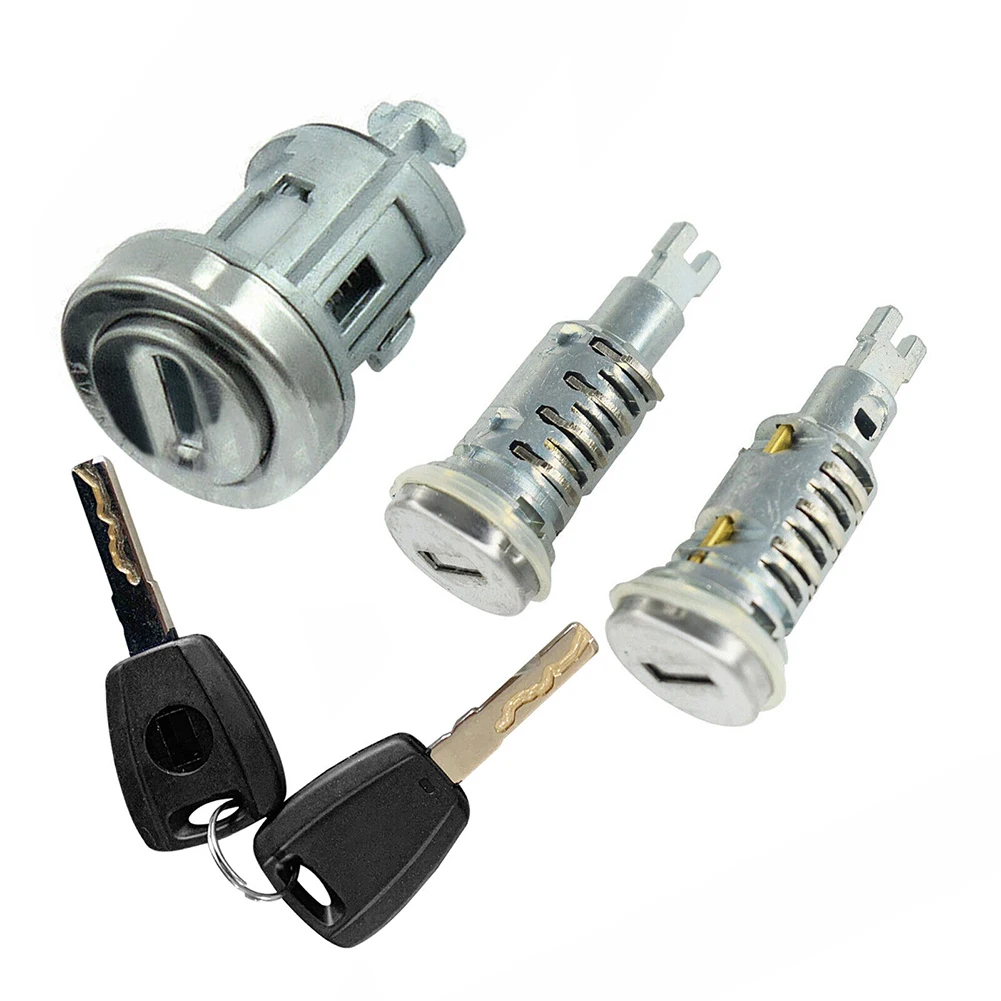 

Sliver Ignition Barrel &Door Lock Set For Fiat For Ducato Boxer Relay 2006+ 1361031080 For Ducato 2006-on For Boxer 2006-on