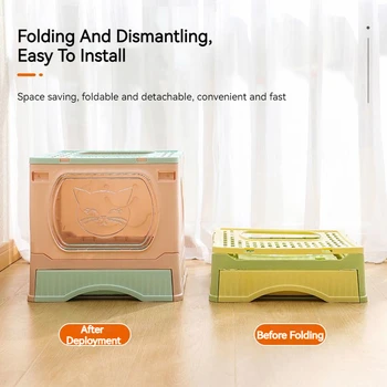 Foldable Large Cat Litter Box