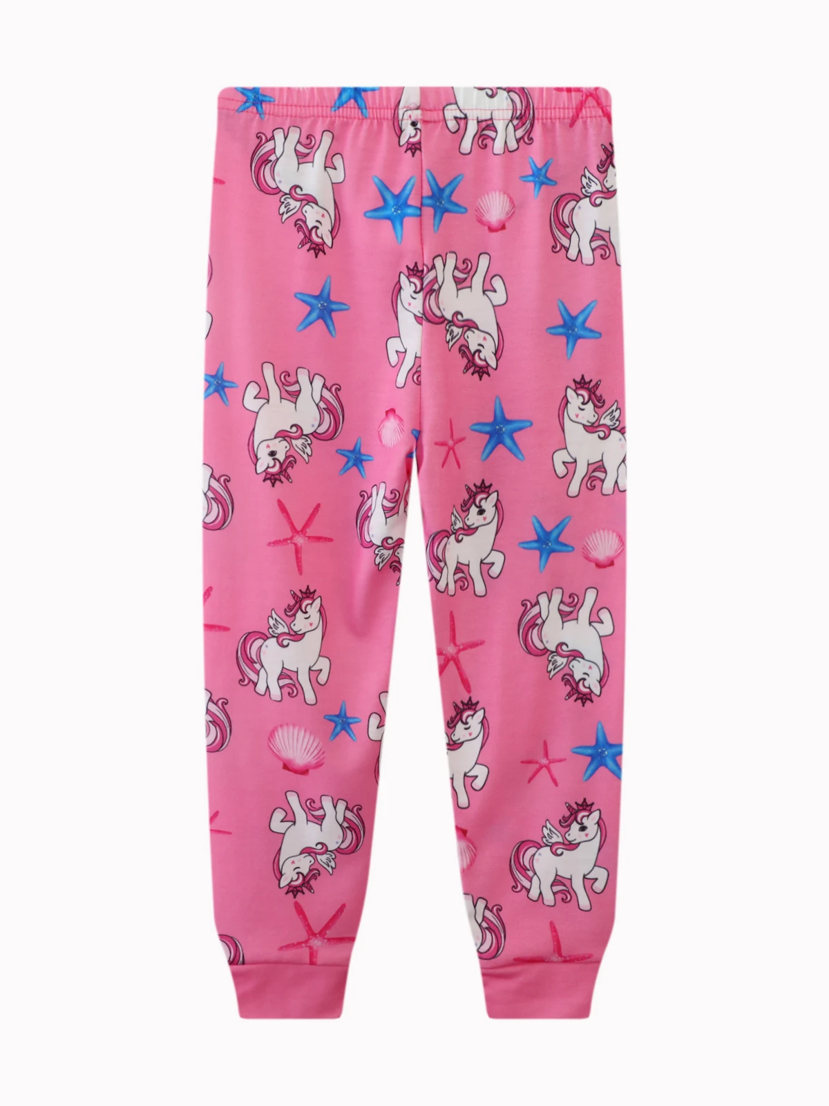 Girls Unicorn Cartoon Long Sleeve Pajamas Two Piece Set