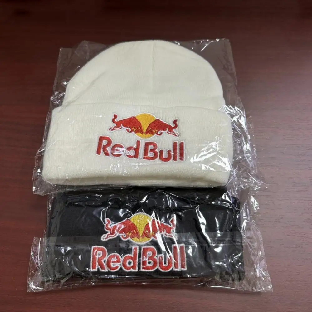 6 colors Red Bull pullover hat men's and women's autumn winter soft warm knitted Red Bull hat solid color Red Bull Beanie Hat 2
