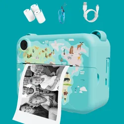 Instant Print Kids Camera - Fun Birthday & Christmas Gift for Ages 3-10 with 3 Rolls of Print Paper (Blue)