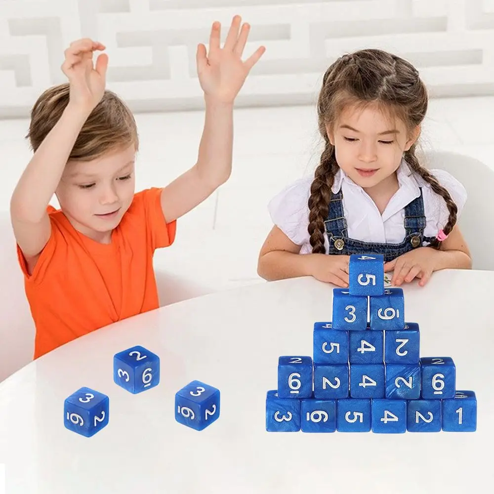 20PCs/set 16MM 6 Sided Toy Gift Dice Entertainment Acrylic Dices