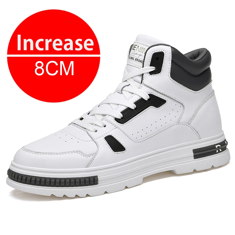 

New Martin boots men's casual sneakers high-top inner heightening shoes men's sports shoes with an inner height increase of 8 cm