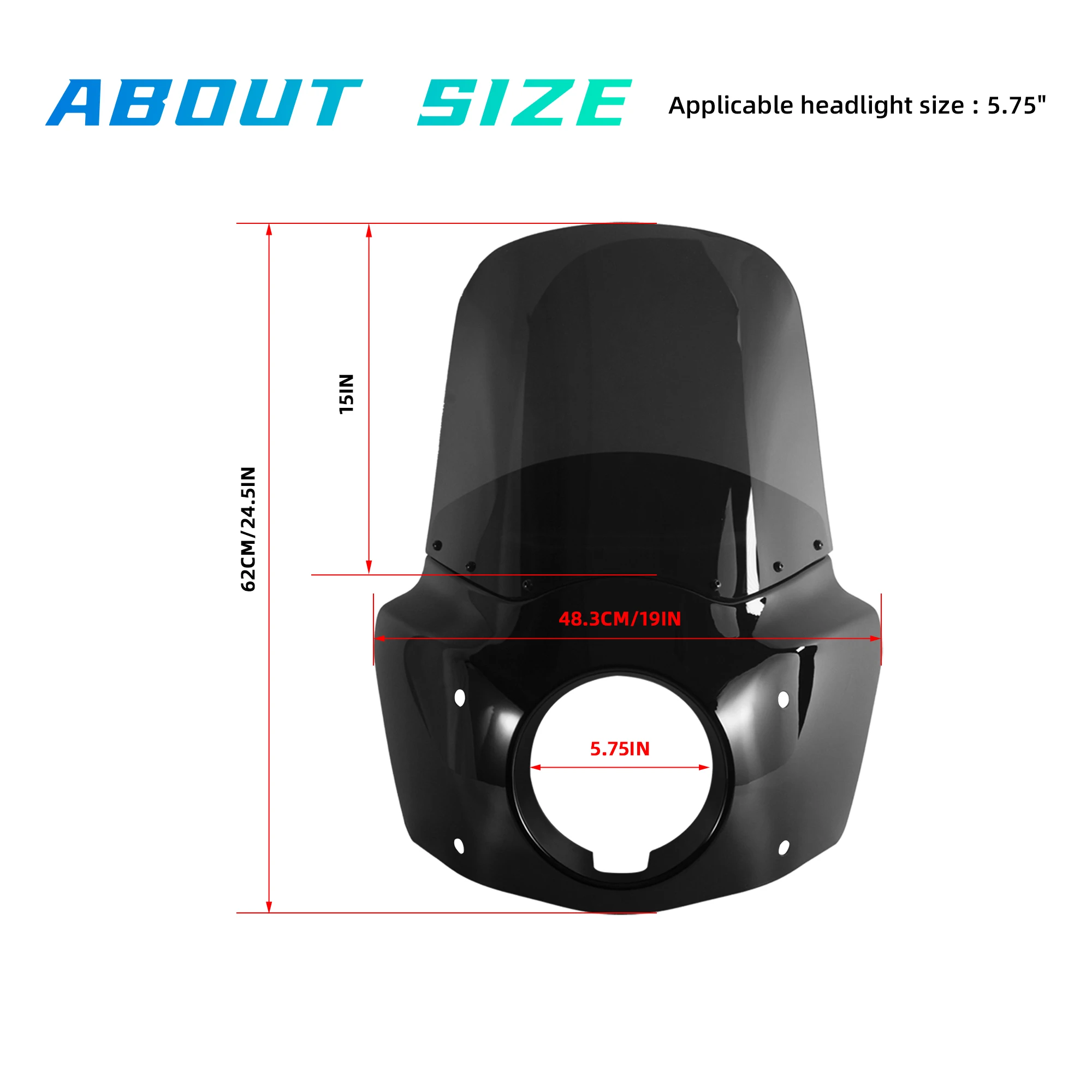 15" Sportster 883 Motorcycle Front Fairing Deflector for Road Warrior Fairing for Harley Sportster 883 Iron XL883N XL1200
