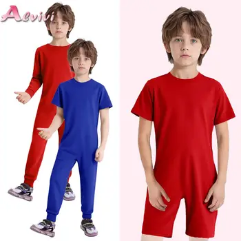 Unisex Kids Special Needs Adaptive Clothing Long Sleeve Invisible Zipper One Piece Cotton Jumpsuit Ideal for Wearing All Day 1
