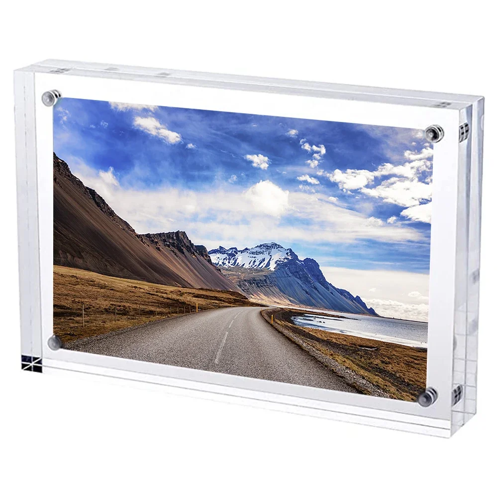Transparent Acrylic wall photo frames Magnetic Poster Display Stand Picture Frame