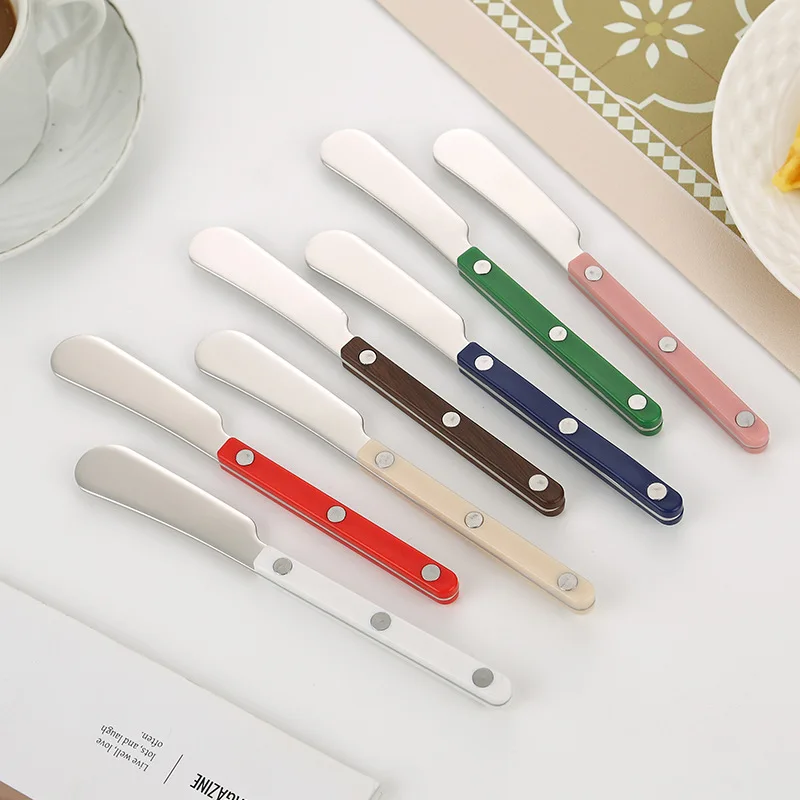 304 stainless steel butter knife ABS plastic handle butter knife chocolate cheese bread oiling