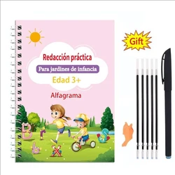 Magic Copybook for Children's Handwriting Practice with Free Shipping - Reusable Writing Sticker Set for Calligraphy (Spanish alphabet)