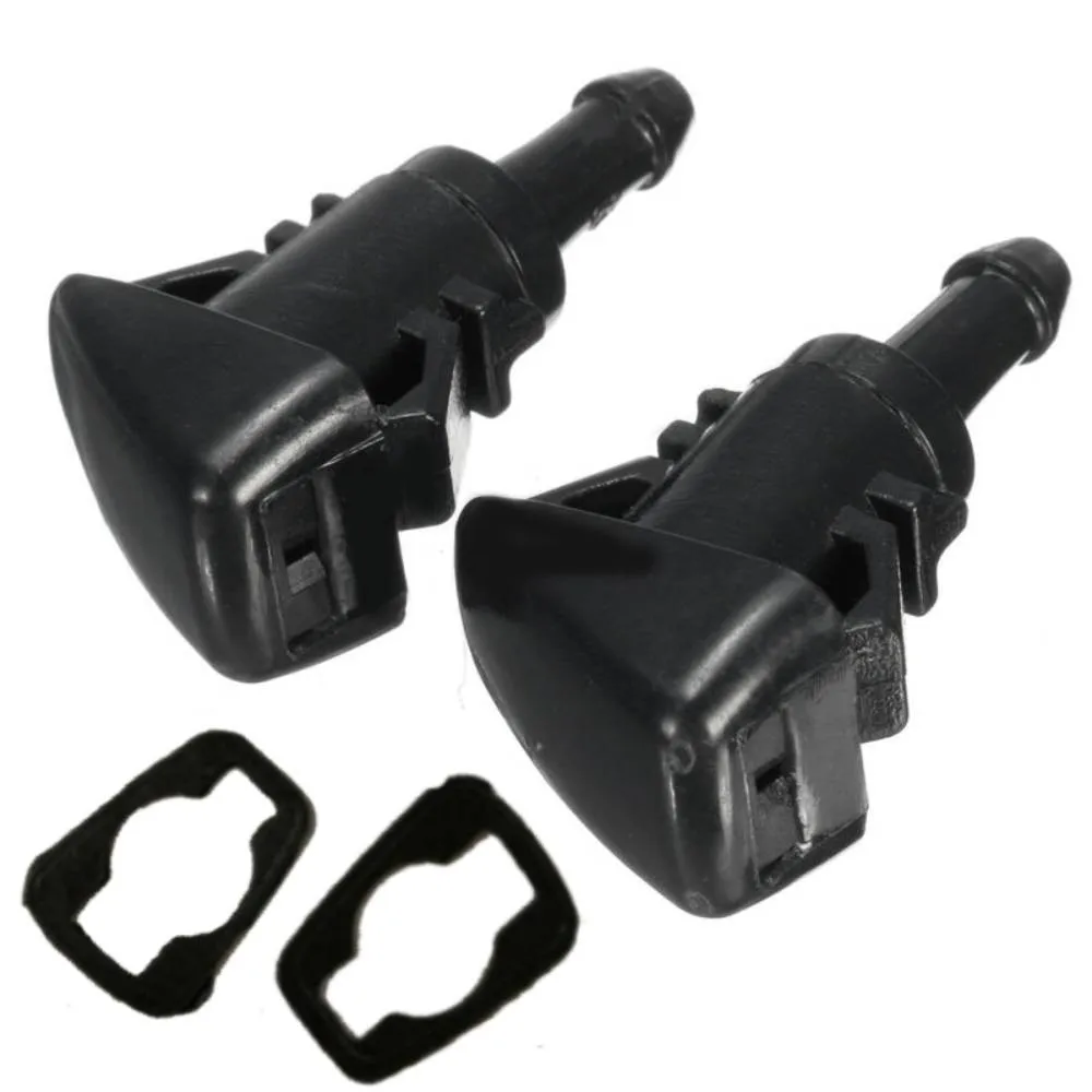 

Portable Durable New Useful Windshield nozzles Spray W/ rubber gasket 47230 Black Plastic Replacement Exterior