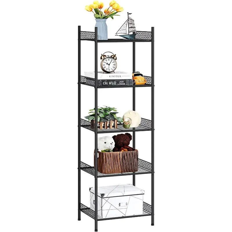 

5 Tier Wire Shelving Unit Metal Storage Organizer Rack, Black