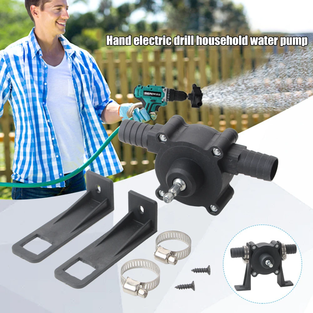 Portable Electric Drill Water Pump Mini Hand Self priming Oil Fluid