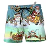 Merry Christmas Santa Claus Men Shorts 3D Print Funny Xmas Unisex Y2k Board Short Pants Summer Hawaii Swimsuit Surf Swim Trunks 3