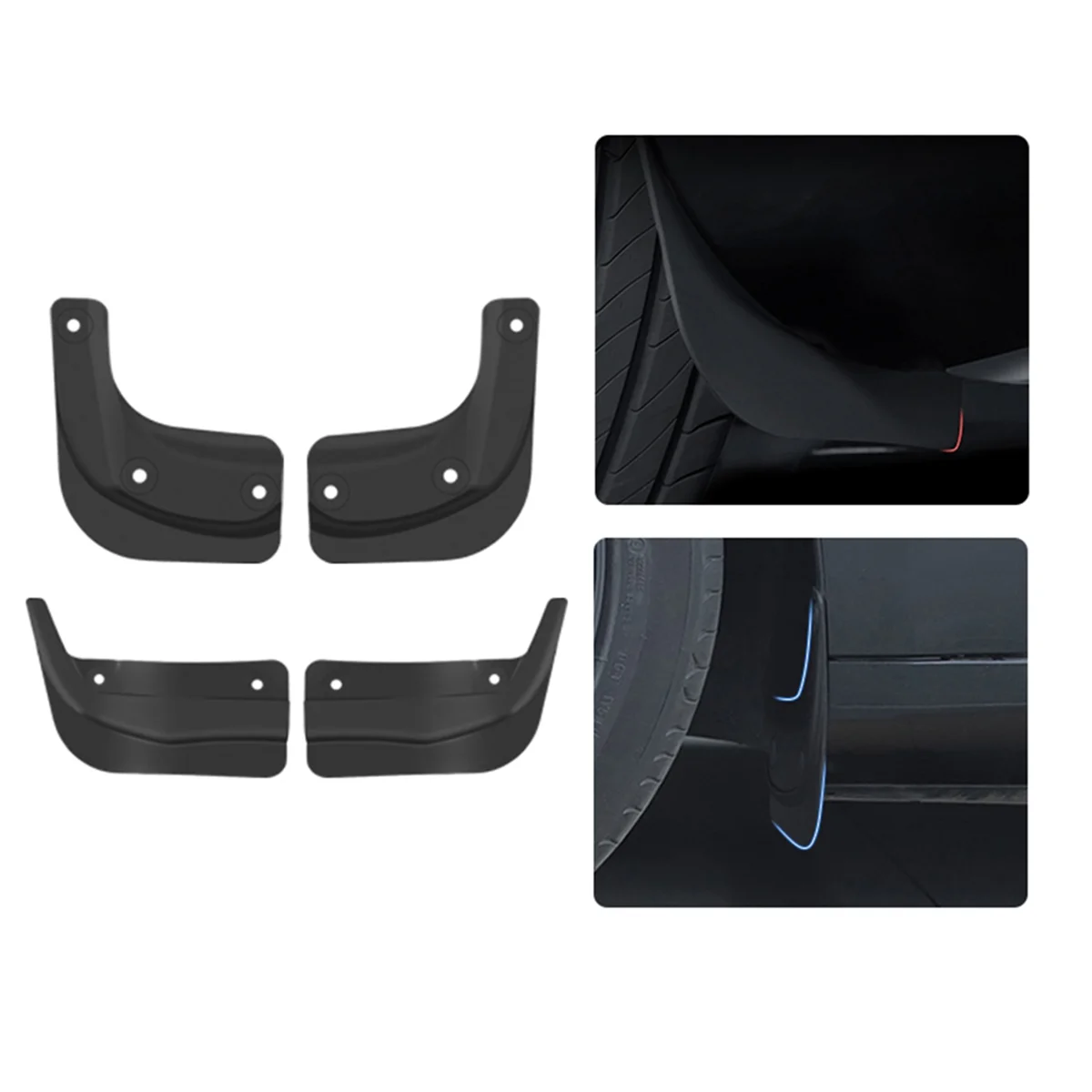 

Mudguards Fender for Tesla New Model 3+ Front Rear Wheel Fender Splash Guards Official Mud Guard for Model3 Car