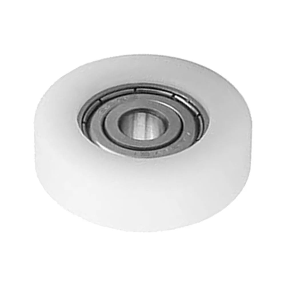 4 Pcs 1.25 Inch Single Wheel Light White Pp Plastic Small With Diameter 30mm Smooth Piece Folding Bed Pulley