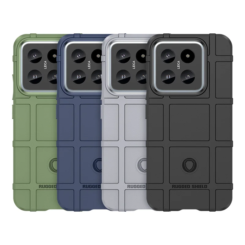 Mi 14 Pro Case Military Heavy Duty Rubber Protect Coque Per Xiaomi Mi 14 13T 13 Pro Ultra Cover Tpu Soft Fiber Matte Bettle Capa