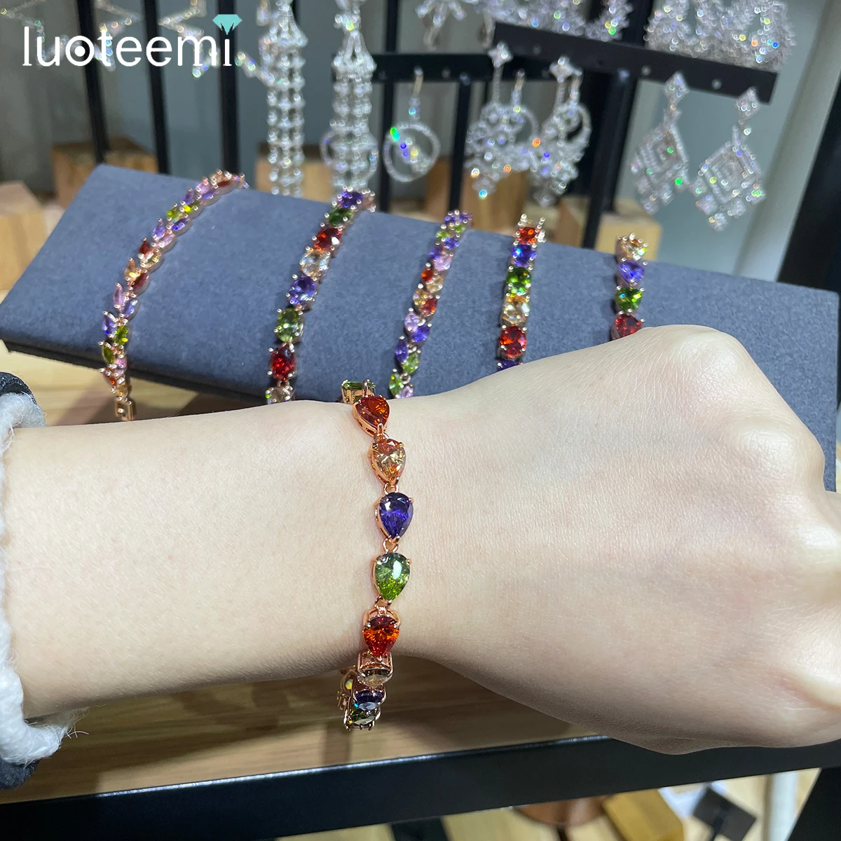 Women Bracelet Rose Gold | Bracelet Zircon Rose Gold | Brand