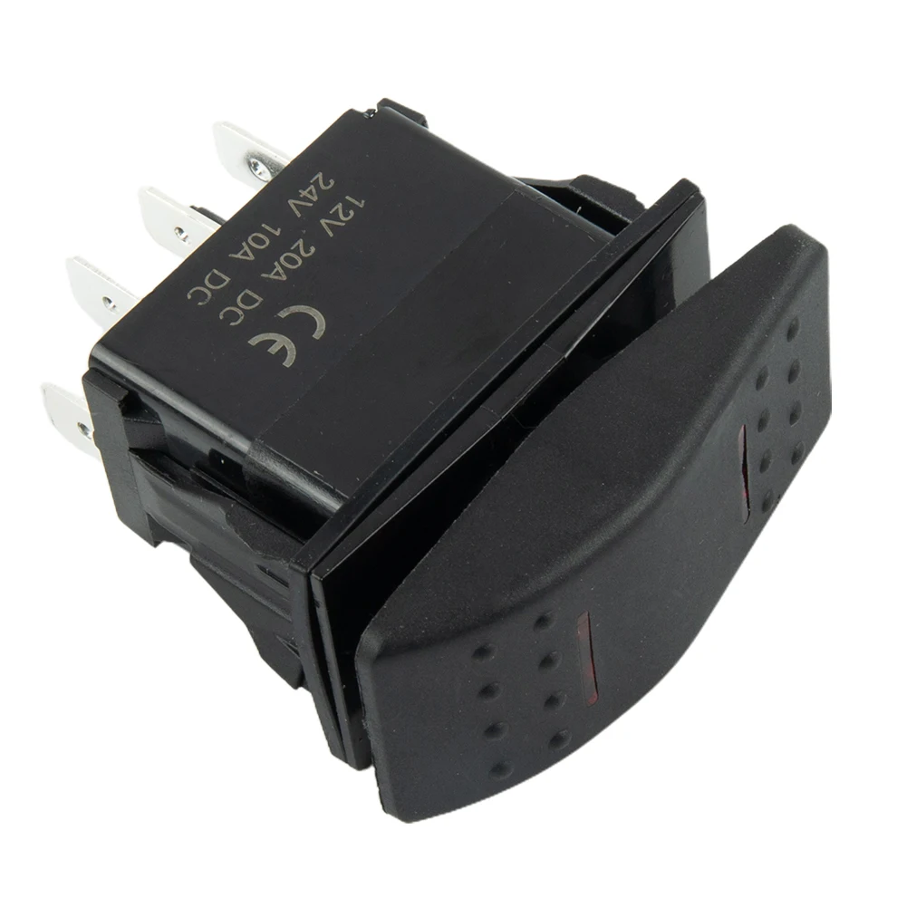 

Red LED Light Rocker Switch /Off/On 12V/20A 7Pin DPDT Momentary Rocker Switch Toggle On Car Accessories Durable