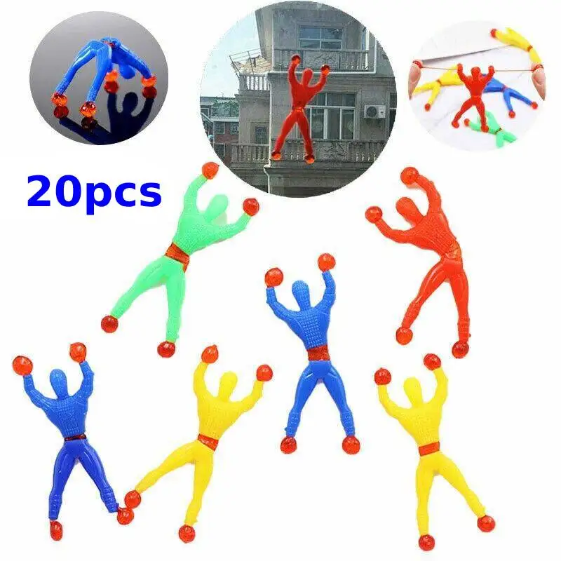 Climbing Man Sticky Wall Climber 20pcs Climbing Man Sticky Wall Climber Rolling Men Window Crawler Sticky Stretchy Mountain Climber Figures Gift for Kids Party