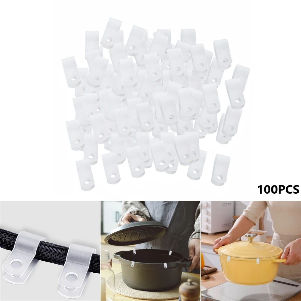 

100 шт., пластиковые бамперы для крышки духовки, 21x9,5 мм