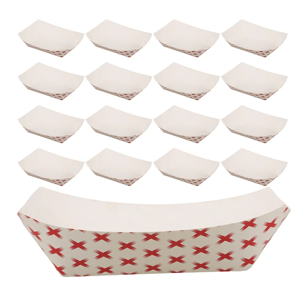 50pcs Disposable Kraft Paper Food Boats Trays for Hot Dogs, Chicken Wings, French Fries... - SKU PFBT1826 - UGI Packaging