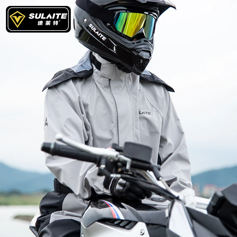 SULAITE Motorcycle Raincoat Men Split Capa De Chuva Motoqueiro Waterproof  Motorbike Rain Coat Chubasquero Moto Clothing