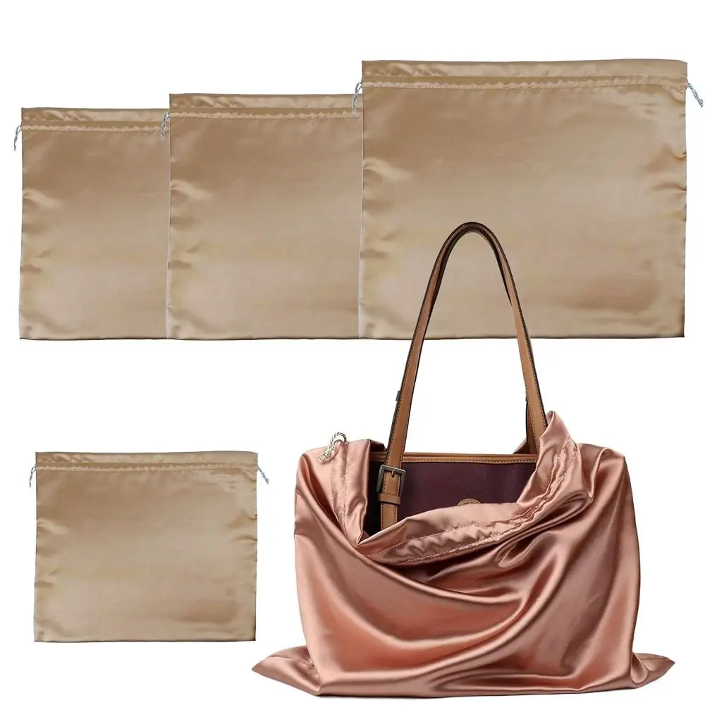 Silk Cloth Dust Bags with Drawstring for Travel and Storage