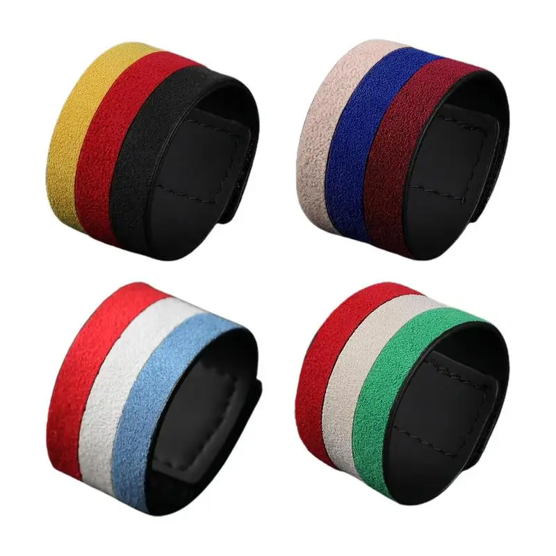 

car Steering Wheel Cover Imported Three Color Logo Decoration Stickers Anti Slip Breathable for car Interior Accessories