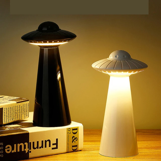 Luz Nocturna Ufo regulable, lámpara de escritorio de lectura, iluminación de mesita de noche, luz de bebé recargable por Usb, decoración del dormitorio del hogar, regalo de cumpleaños genial 1