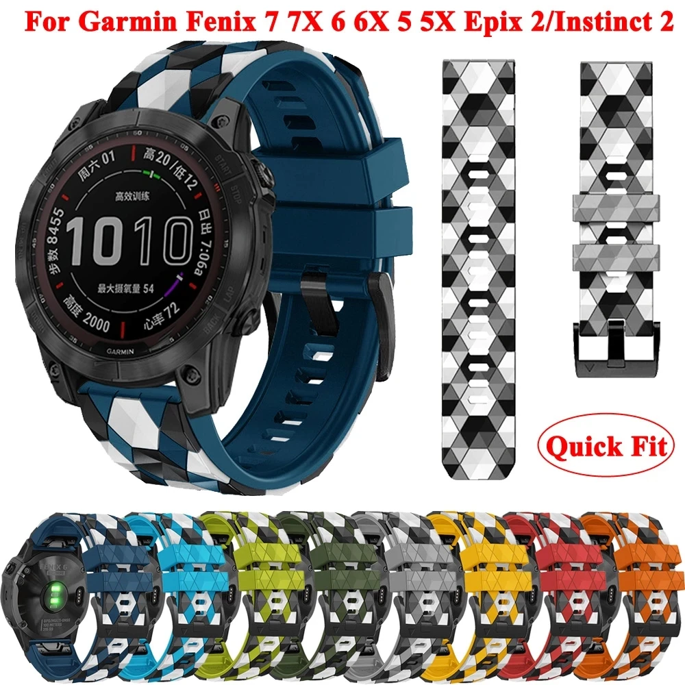 22 26mm Quickfit Smart Watch Straps For Garmin Fenix 7 7X 6 6X Pro 5X 5