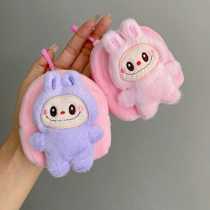 Key Case Coin Purse Coin Wallet Toy Storage Case Earbuds Storage Bag Labubu The Monsters Kawai Keychain Wallet Coin Purse Earphone Organizer Data Cable Organizer Bag Key Ring Gifts