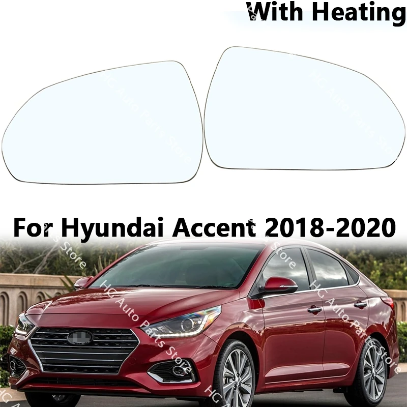 

Зеркало заднего вида для Hyundai Accent 2018-2020, отражатель в сборе, стеклянные аксессуары с подогревом