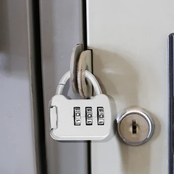3 Digit Padlock Mini Case Lock Multi-Function Security Lock Metal Suitcase Lock Anti-theft Luggage Lock for Gym School 1
