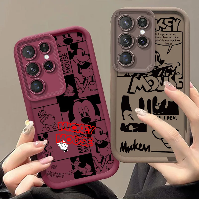 

Mickey Mouse Disney Bnime Cute For Samsung S20 S21 S22 S23 S24 FE Plus Ultra 5G Note 20 Ultra Eyes Ladder Phone Case Funda Cover