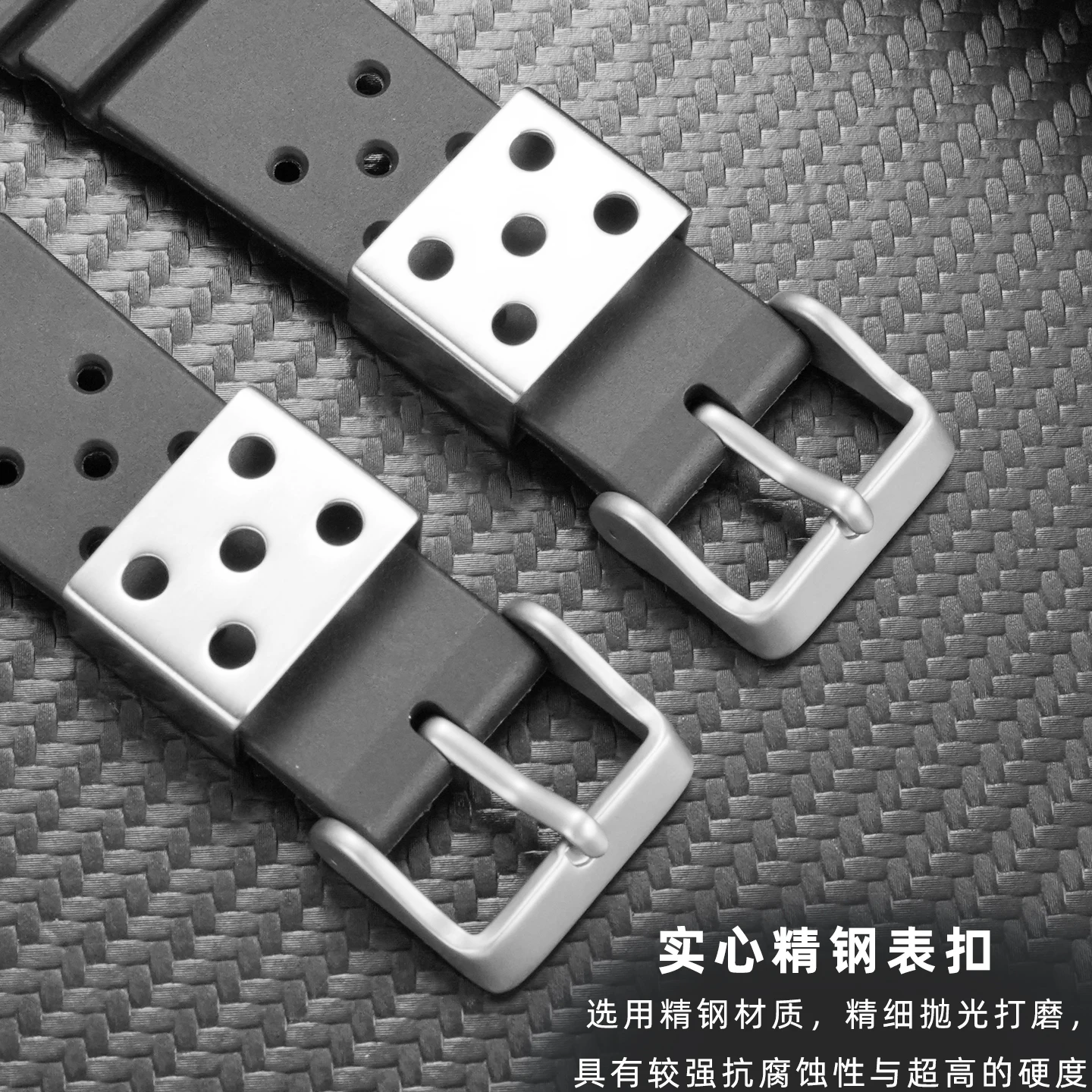 Men's Waterproof Silicone Sport Watch Strap - 22mm Replacement Rubber Band