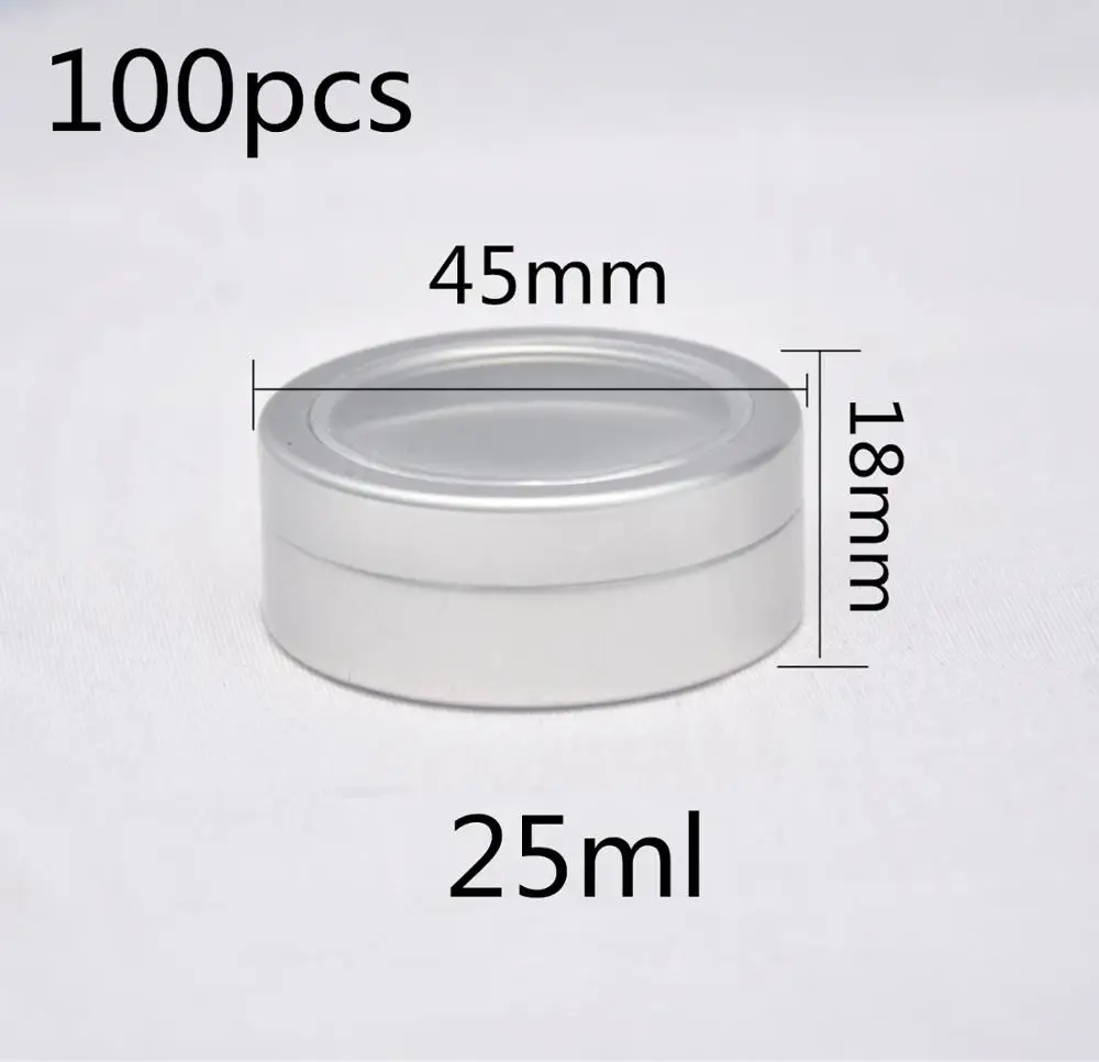 

100pcs Aluminum Tin Jar Cosmetic Container Round Tin Can with Screw Lid for DIY Crafts,Cosmetics,Salve,Candle,Travel Storage