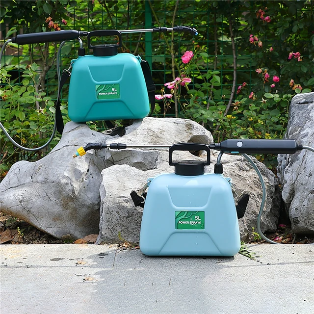 5L Elektromos Permetezőgép Újratölthető Automatikus Porlasztási Növény Permetező Kertész Öntöző Sprinkler Váll Típusú Öntözés - Image 5