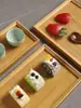 Round Bamboo and Wood Dish Custom Cup Mat Logo Tray Serving Tray Restaurant Tray Mini Flowerpot Juicy Pad Suitable for Balcony 3