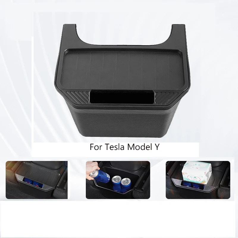 

Для Tesla модель Y коробка для хранения заднего сиденья аксессуары центральная консоль корзины заднее сиденье мусорный мешок под сиденье лоток