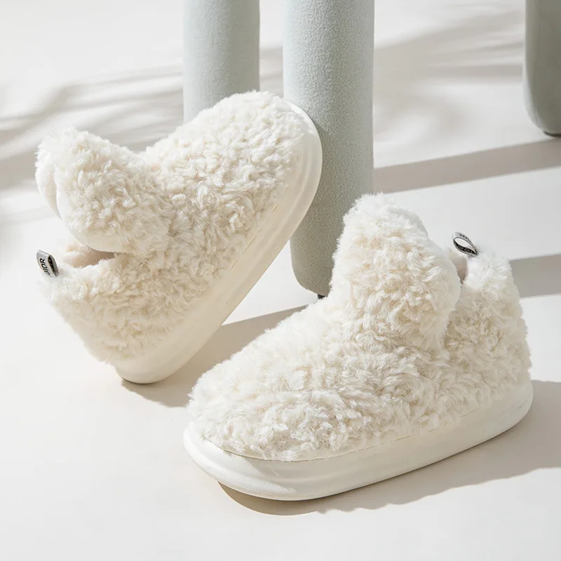 Platform Winter Fur Slippers for Women - Indoor/Outdoor - true deals club